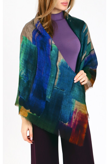 Wool and modal scarf - Urban Colorful Sunset