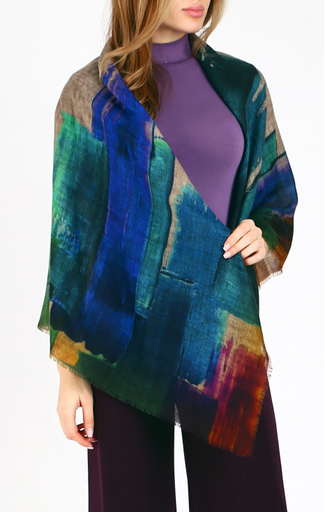 Wool and modal scarf - Urban Colorful Sunset