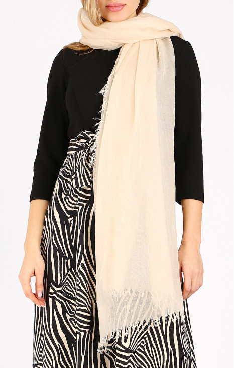 Wool scarf - Cream Vanilla Dream