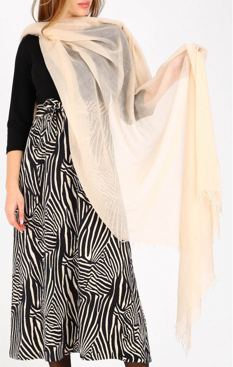Wool scarf - Cream Vanilla Dream