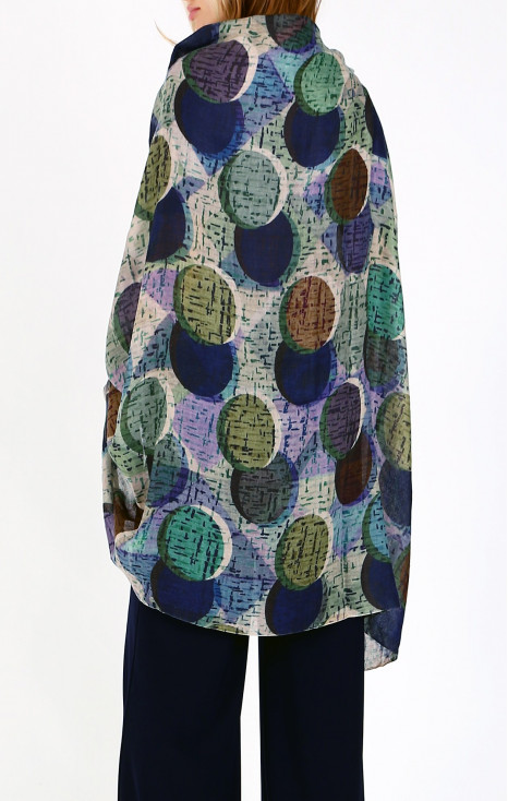 Wool and modal scarf Mystic Raindrop Harmony