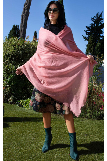 Premium New Wool Scarf – Rose Whisper