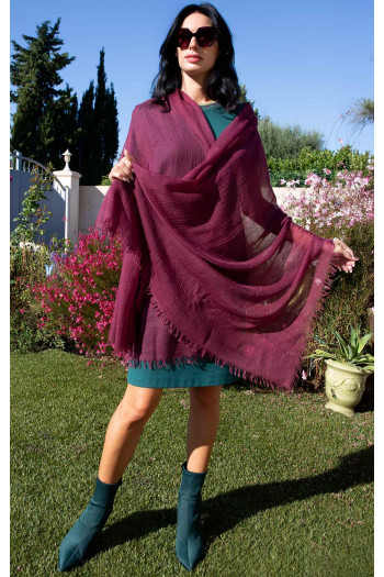 Premium New Wool Scarf – Dry Rose