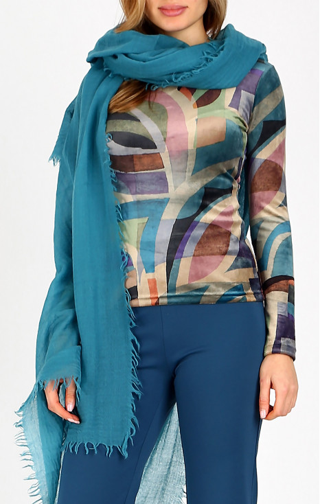 Wool scarf Brittany Blue