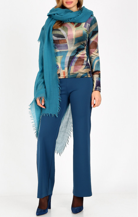 Wool scarf Brittany Blue