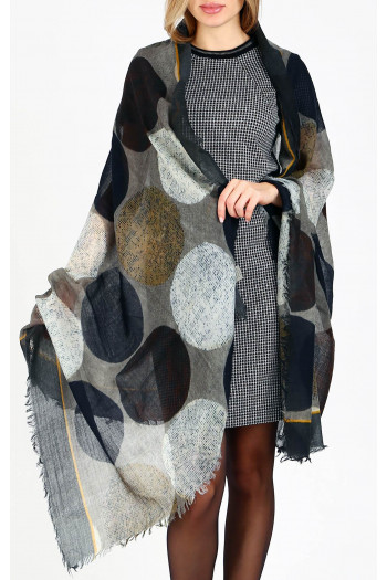 A warm wool scarf Forest Stones in Silence