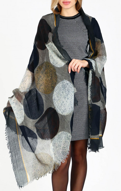 A warm wool scarf Forest Stones in Silence