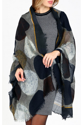 A warm wool scarf Forest Stones in Silence [1]