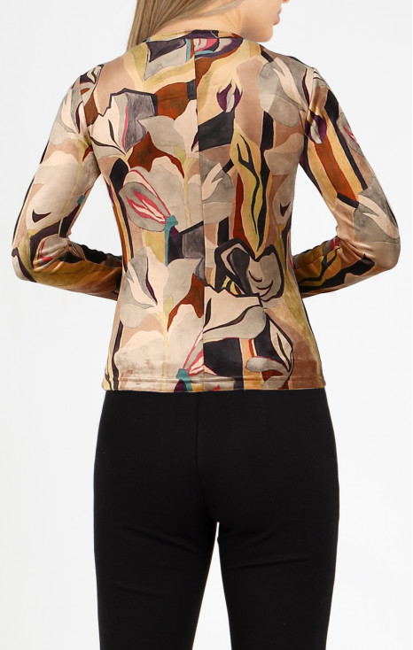 Velvet Top with Autumn Print [1]