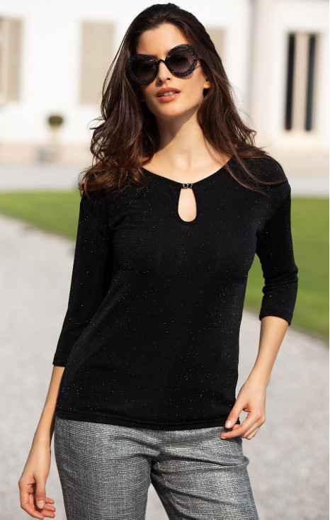 Stylish blouse in Black colour with sparkly threads