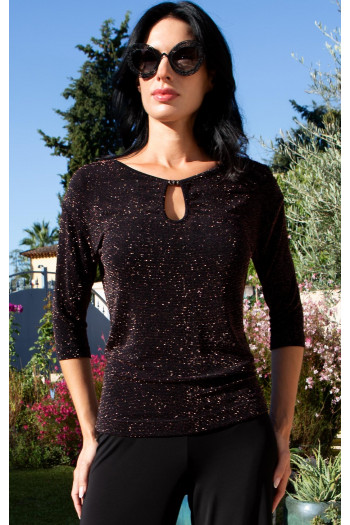 Black Bronze Shimmer Blouse