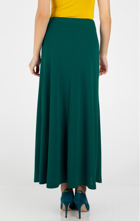 Maxi skirt in heavy drape jersey in Jasper Green
