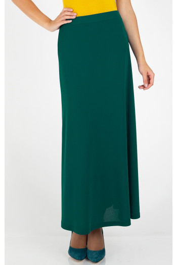 Maxi skirt in heavy drape jersey in Jasper Green