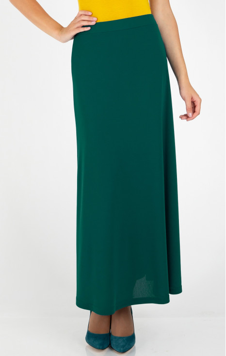 Maxi skirt in heavy drape jersey in Jasper Green