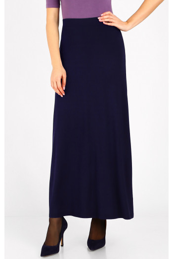 Maxi skirt in heavy drape jersey in Night Sky