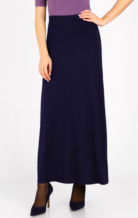 Maxi skirt in heavy drape jersey in Night Sky