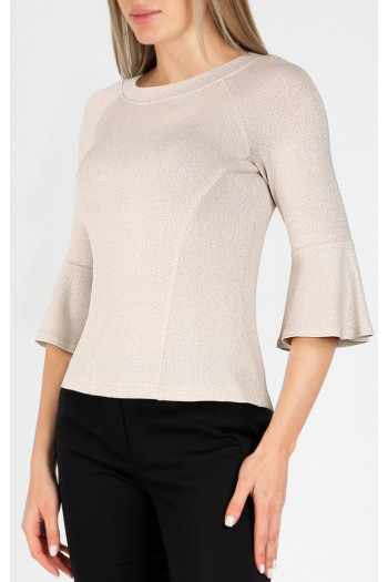 Soft Jersey Top in White Sand colour