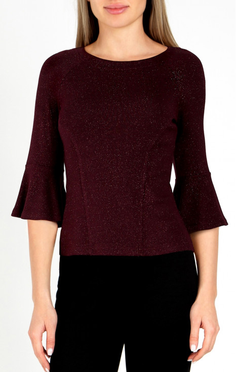 Soft Jersey Top in Red Mahogany colour