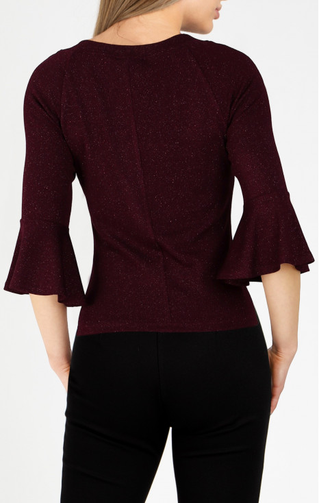 Soft Jersey Top in Red Mahogany colour