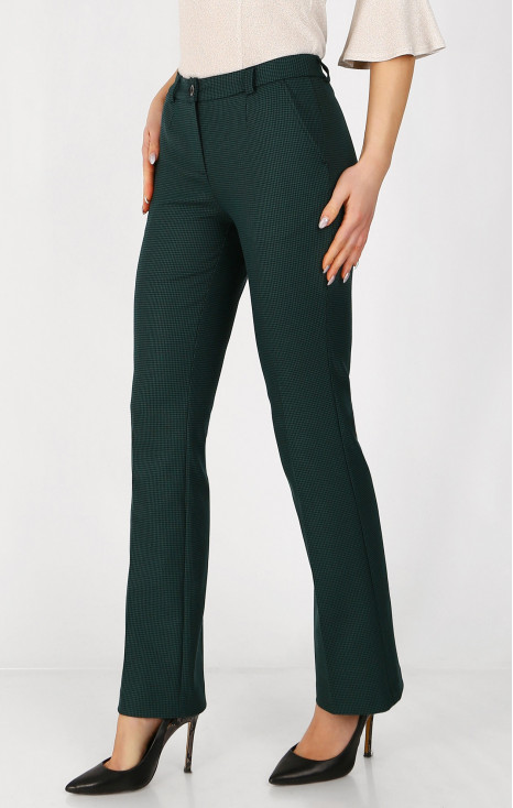 Formal straight-fit trousers in Blue and Green Colour
