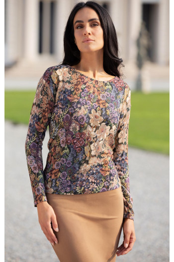 Long Sleeve Top with Floral print [1]