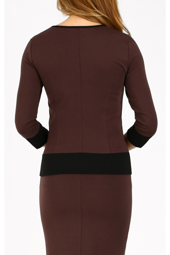 Blouse made of structured fabric in Chocolate Fondant color [1]
