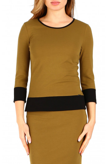 Blouse made of firm fabric in Bronze Mist color