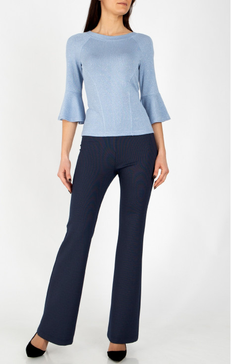 Elegant blouse in Pearl Blue with shimmering threads