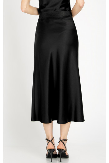 Elegant satin skirt in Black [1]
