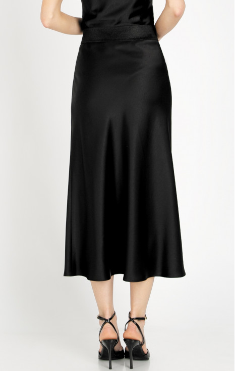 Elegant satin skirt in Black [1]