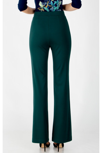 Trousers made of structured knit fabric in Botanical Garden dark green [1]