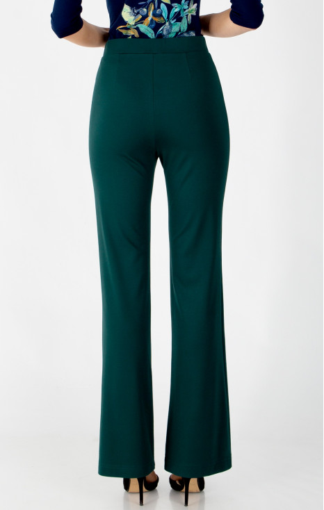 Trousers made of structured knit fabric in Botanical Garden dark green
