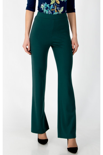 Trousers made of structured knit fabric in Botanical Garden dark green