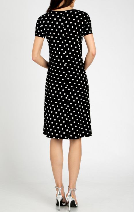 Dress made from luxurious heavy jersey in a Polka Dots pattern