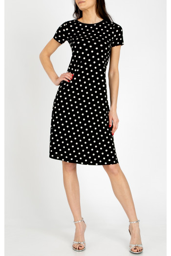 Dress made from luxurious heavy jersey in a Polka Dots pattern
