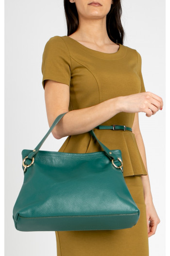 Large Women’s Bag in Soft Genuine Leather Alpine Green [1]