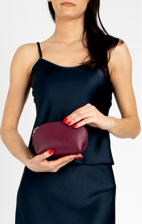 Makeup Bag in Wine Red colour