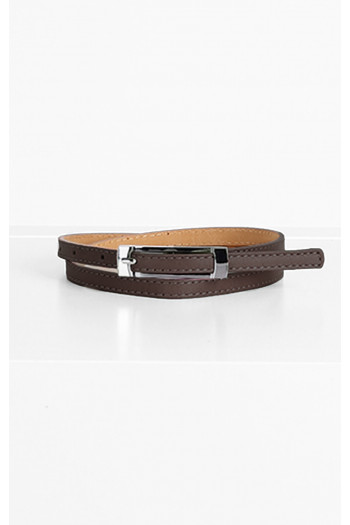 Slim Genuine Leather Belt – Brown Chocolate [1]