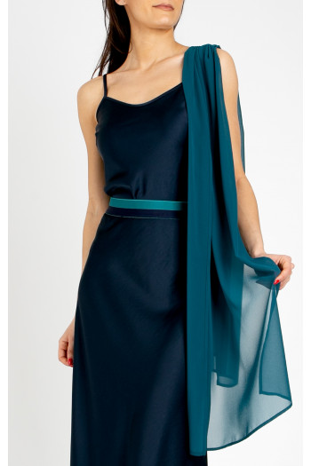 Lightweight scarf in Pacific colour