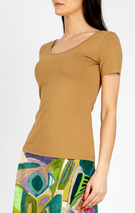 Fitted blouse in Medal Bronze