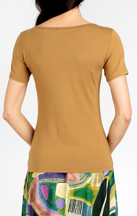 Fitted blouse in Medal Bronze