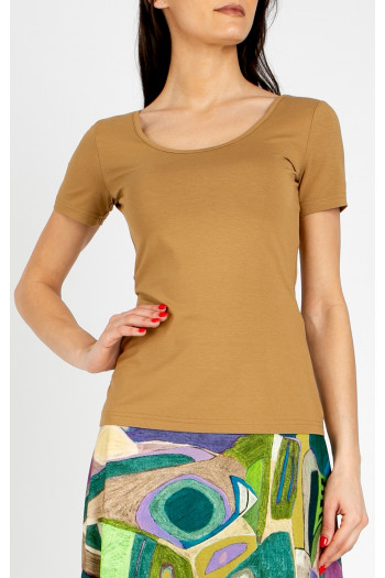 Fitted blouse in Medal Bronze