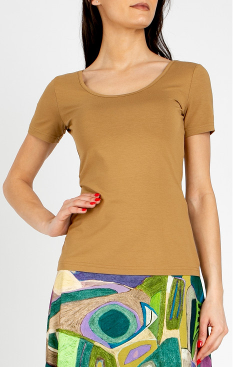 Fitted blouse in Medal Bronze