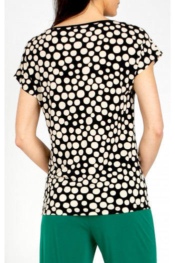 Elegant blouse with a striking large polka dot print [1]