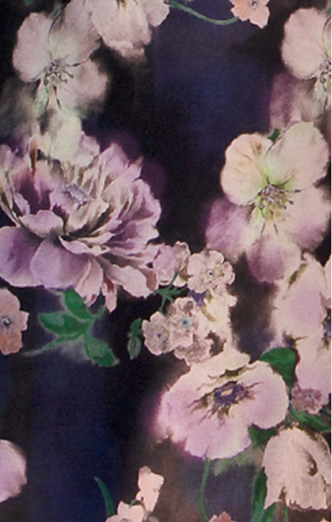 Romantic "Vintage Blossom" Midi Dress in Soft Knit Fabric