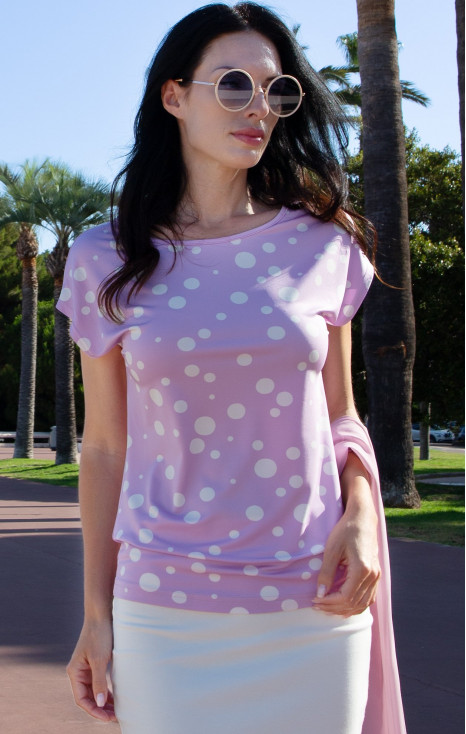 Lavender Polka Dots Jersey Top [1]