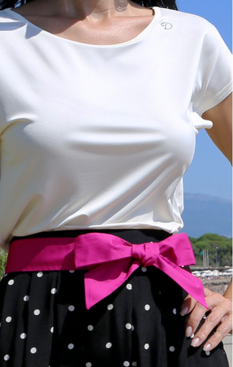 Cotton Tie Belt -  Fuchsia
