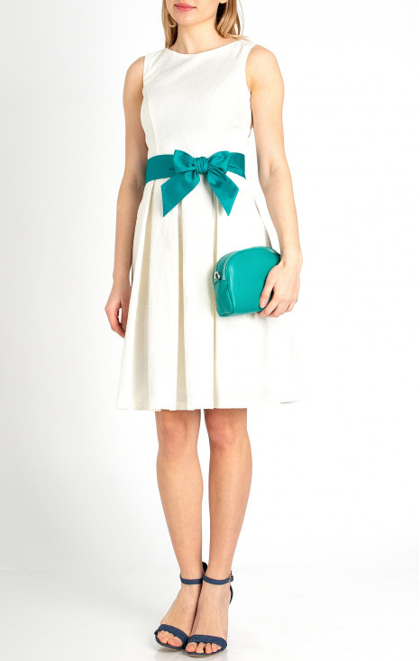 Cotton Tie Belt – Teal Blue [1]