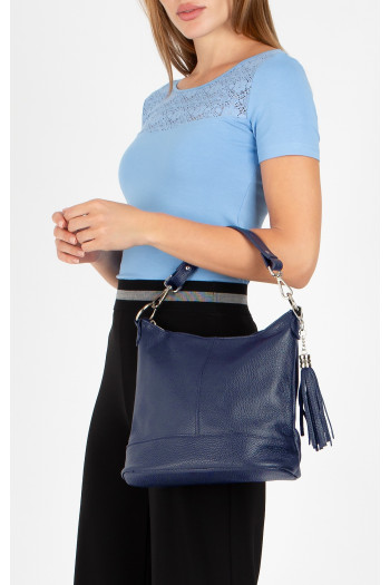 Daphne Leather Bag – Cobalt Blue