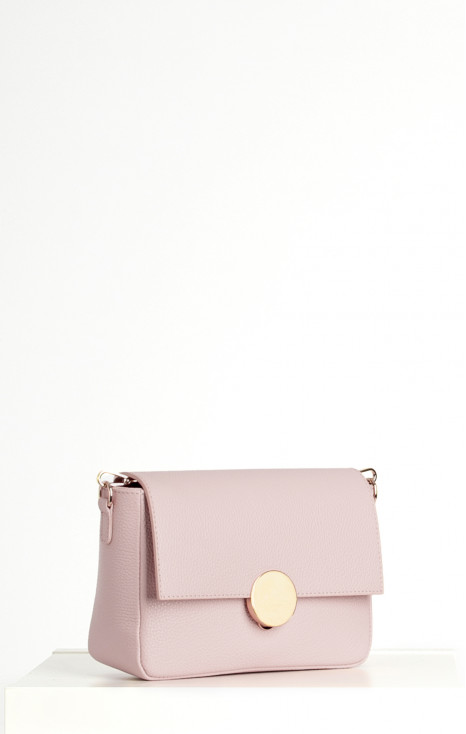 Daphne Leather Bag &ndash; Violet Ice Pearl Button